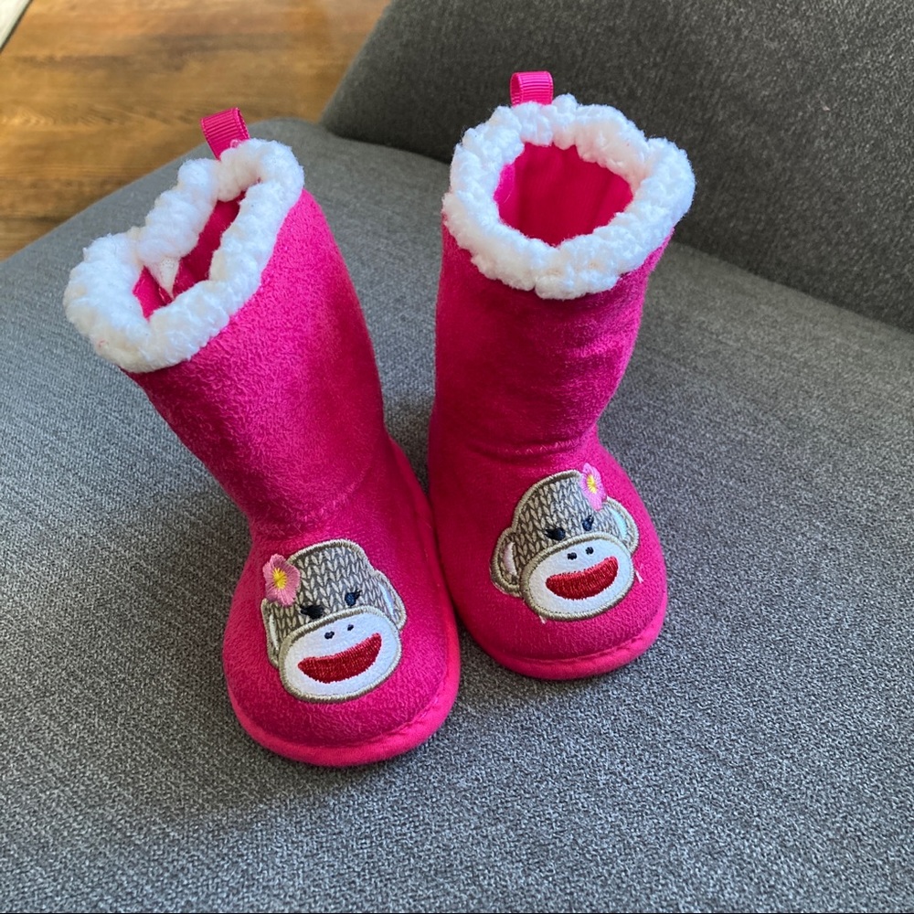 Baby Starters Pink Monkey Boots